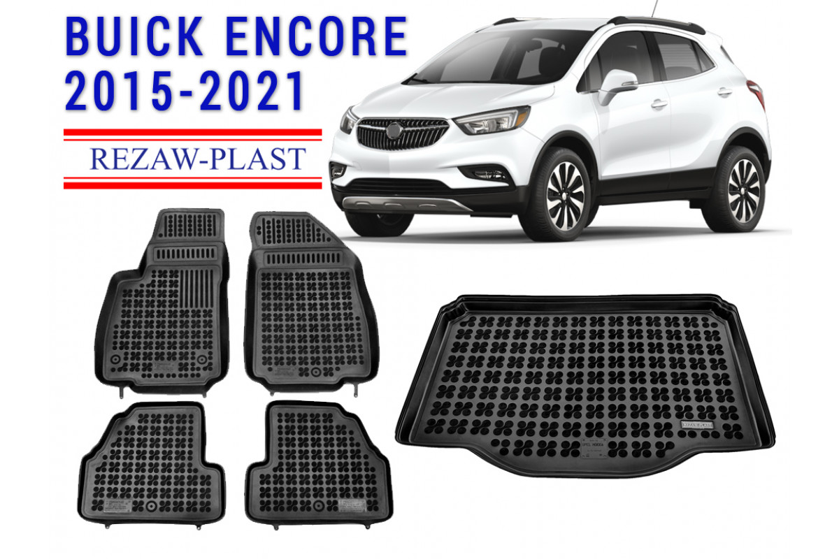 Rezaw Plast Floor Mats In Black For Buick Encore Custom Fit All Weather Car Mats